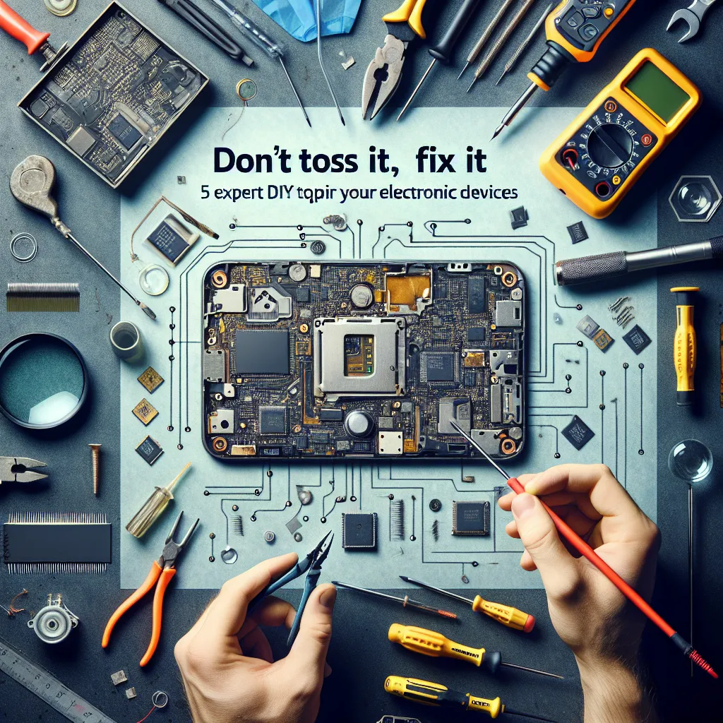 Don't Toss It, Fix It: 5 Expert DIY Tips to Repair Your Electronic Devices